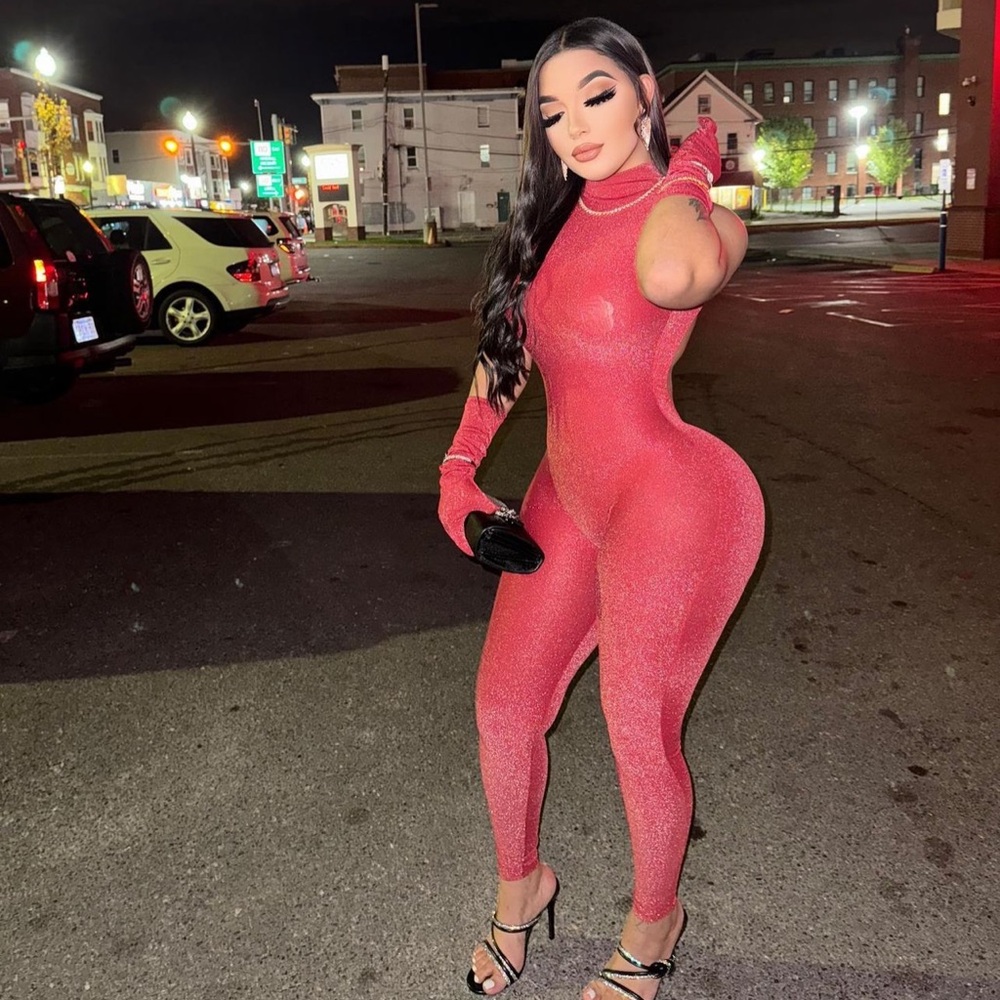 Red glittery jumpsuit